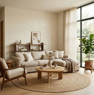 Cream and Brown Minimalist Colour Combination for Warm Interiors