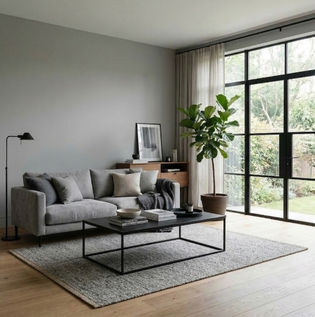 Grey and Black Minimalist Colour Combination for Contemporary Spaces
