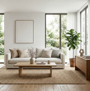 White and Brown Minimalist Colour Combination for Interiors