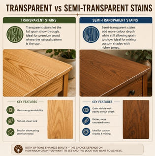 Transparent vs Semi Transparent Wood Stains