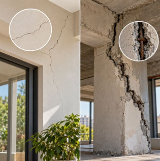Visual Differences Between Movement Cracks and Structural Distress