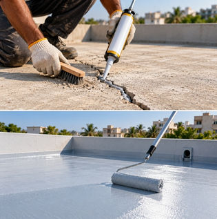 Correct Method for Sealing Concrete Roof and Terrace Cracks
