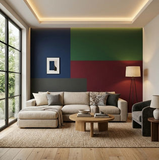 Bold and Dark Multi Colour Wall Paint Patterns