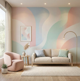 Pastel Multi Colour Wall Paint Pattern Ideas