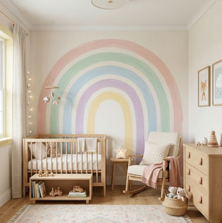 Rainbow Inspired Multi Colour Wall Paint Ideas