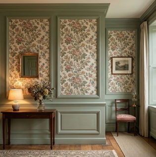 Vintage Multi Colour Floral Wall Design Ideas