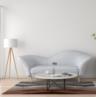 Contrasting Off White Living Room - Asian Paints