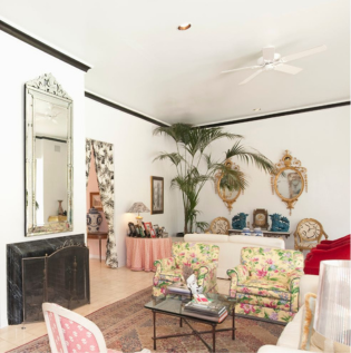 Eclectic Off White Living Room - Asian Paints