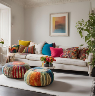 Off White and Vibrant Fusion - Asian Paints