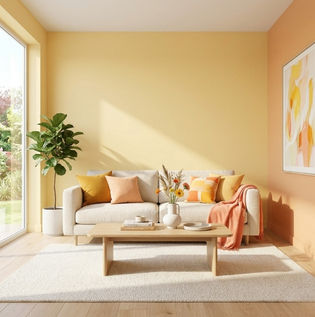 Bright Orange and Yellow Living Room Ideas
