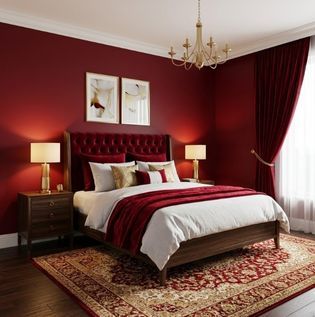  Vivid Luxury Red Bedroom