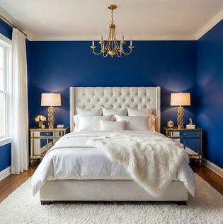 Royal Blue Luxury Bedroom