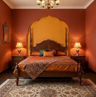 Traditional Indian Luxury Bedroom Colours