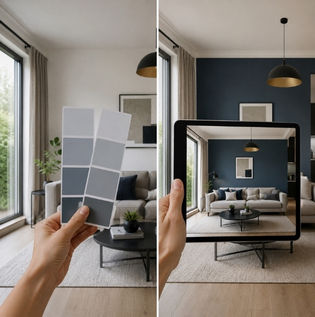 Paint Visualizer vs Physical Shade Swatches