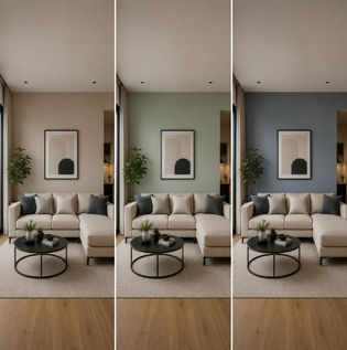 Side-by-Side Wall Paint Shade Comparison