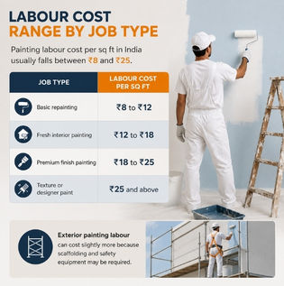 Painting Labour Cost by Different Job Types