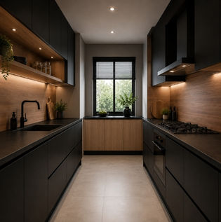 Black and Wood