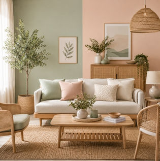 Pair Pastel Colours with Natural Textures and Materials