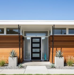 Mid-Century Modern Portico with Clean Lines