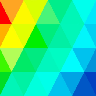 Rainbow Geometric Design - Asian Paints