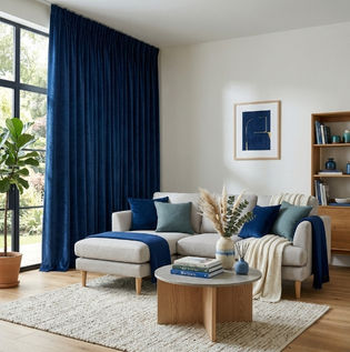 Using Curtains to Define Living Room Theme