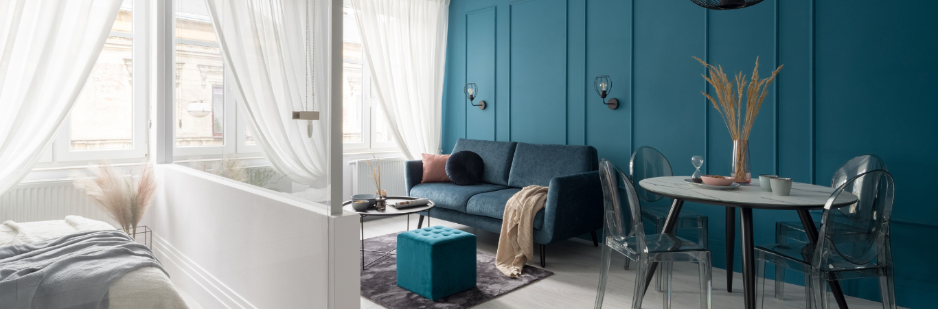 Sage Green Living Room - Asian Paints