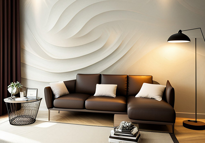 Sand swirl wall texture ideas for home - Asian Paints