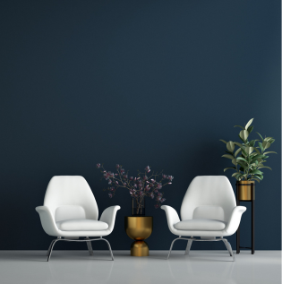 Premade Blue Colour Wall Design - Asian Paints