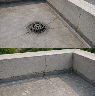 Sealing Cracks Around Drains and Parapet Walls