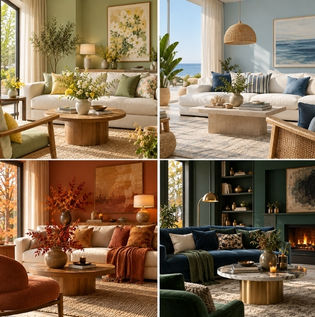 Seasonal Interior Colour Shifts from Spring Pastels to Winter Tones