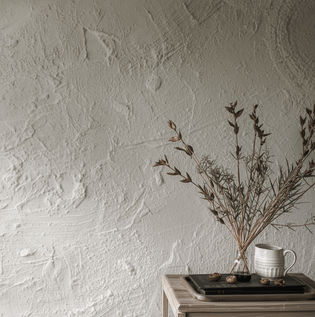 Textured Wall Finish Ideas with Soft White Butter Colour