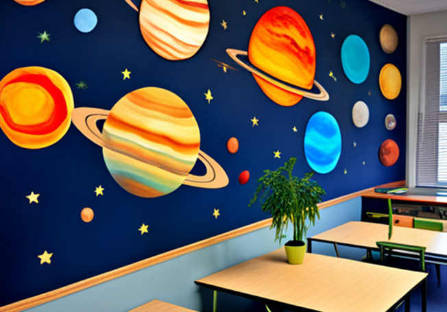 solar-system-wall-painting