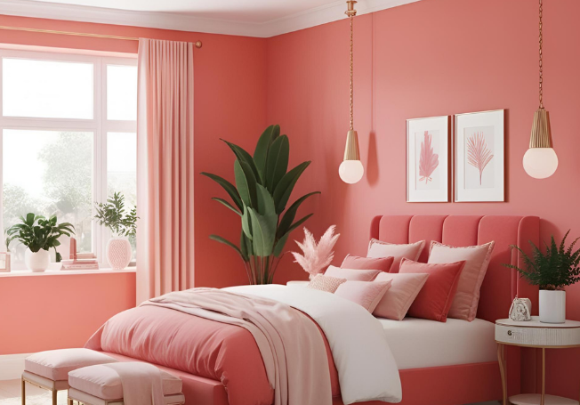 Coral and Pink Walls - Asian Paints