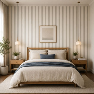 Use vertical stripes to add height