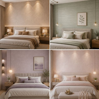 Soft Textured Wall Finishes for Bedrooms