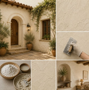 Lime Stucco Finish for Rustic Interiors