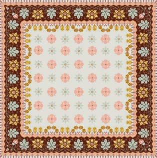 Traditional Design Fabric Wallpaper - Asian Paints