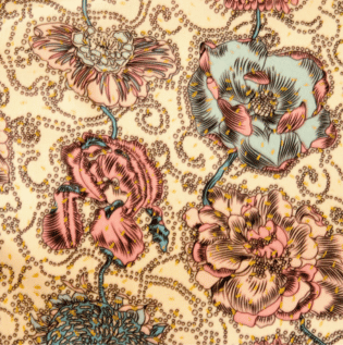 Vintage Design Fabric Wallpaper - Asian Paints