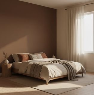 Cosy Bedroom Wall Colours in Warm Tones