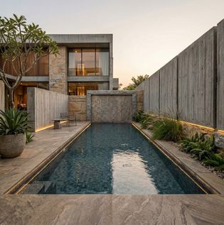 A Pool with Raw Architectural Character
