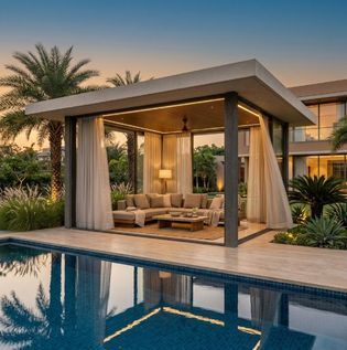 A Relaxing Poolside Pavilion Retreat