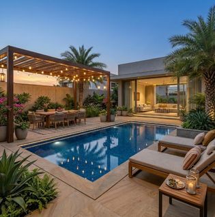 A Poolside Perfect for Gatherings