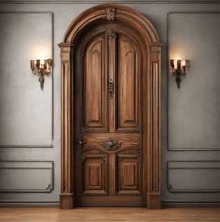 Antique Teak Wood Door - Asian Paints