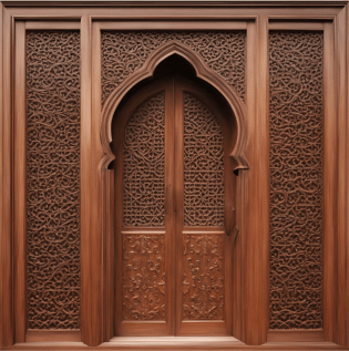 Classical Arabian Teak Wood Door - Asian Paints