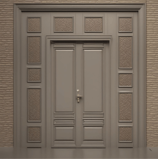 Squared Textured Teak Wooden Door - Asian Paints