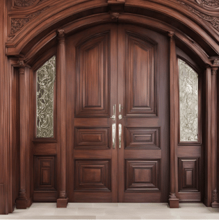 Traditional Teak Wood Door - Asian Paints