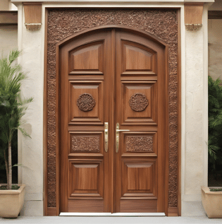Wooden Teak Door - Asian Paints