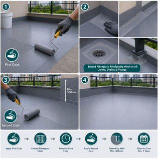 Waterproofing Application and Coating Process