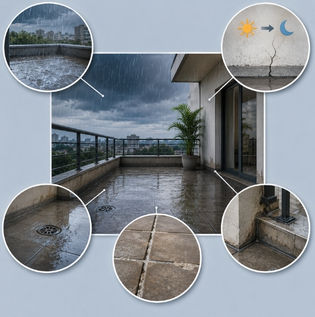 Why Balconies, Verandas and Terraces Develop Seepage