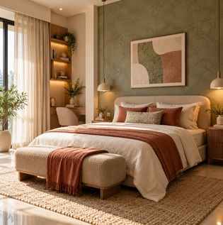 Harmonious Wall Texture and Colour Combinations for Bedrooms